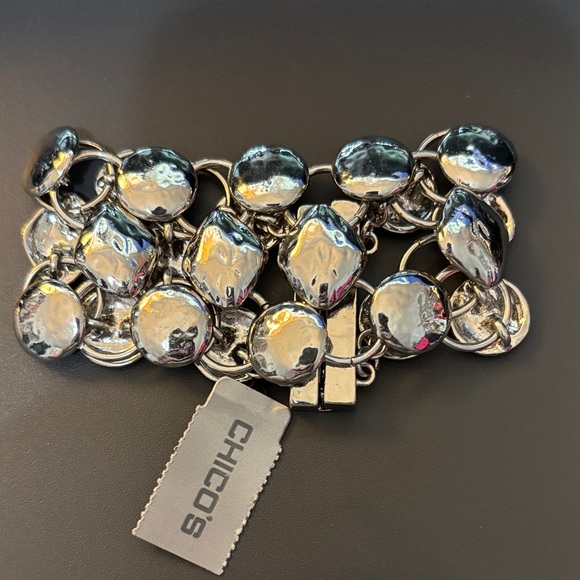 Chico's Metallic Silver Bracelet - Picture 1 of 5
